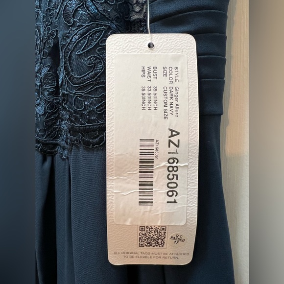 Azazie Size Large Dark Navy Bridesmaids Dress - Picture 4 of 7